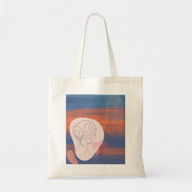 Beloved in the Sunset Print Tote Bag (Front)