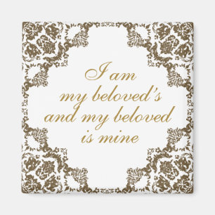 Beloved Lace Corner Magnet