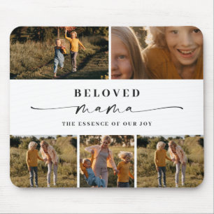 Beloved Mama Mom Happy Mother's Day Photo Collage Mouse Mat