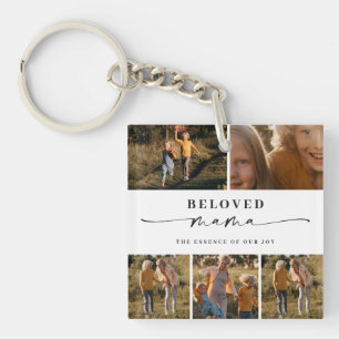Beloved Mama Mum Happy Mother's Day Photo Collage Key Ring