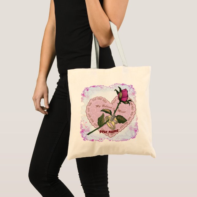 Beloved Mine Rose  tote bag (Front (Product))