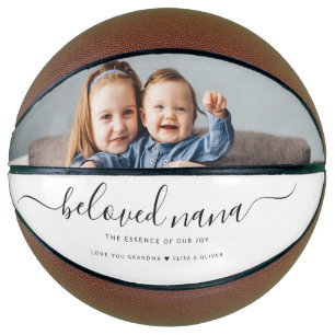 Beloved Nana Grandma Custom Family Photo Keepsake Basketball