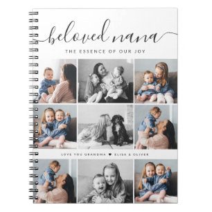 Beloved Nana Grandma Custom Family Photo Keepsake Notebook