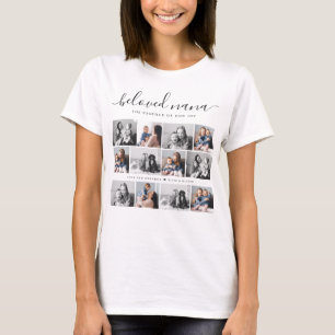 Beloved Nana Grandma Custom Family Photo Keepsake T-Shirt