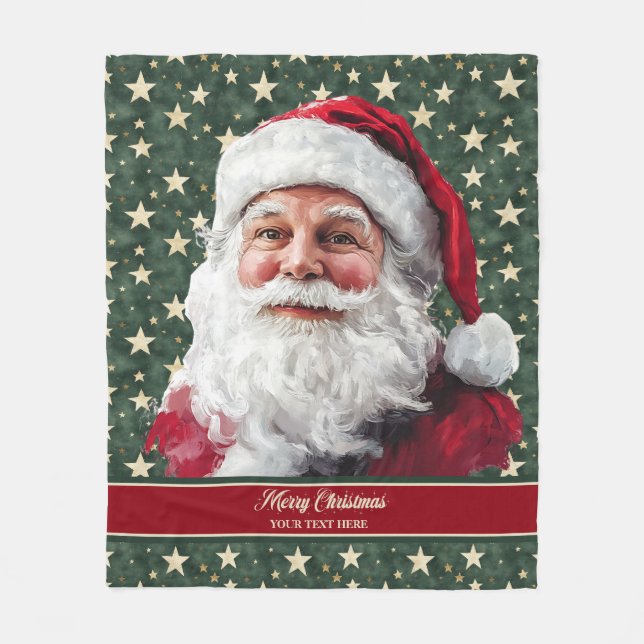 Beloved Old Fashioned Santa Blanket Gift Idea (Front)