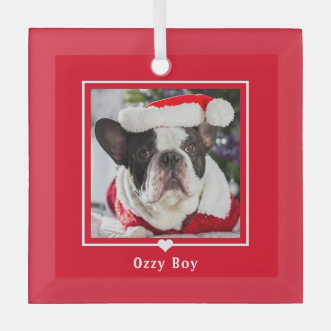 Beloved One EDITABLE COLOR Custom Photo Ornament (Front)