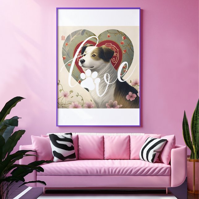 Beloved Paws: Modern Custom Pet Love Canvas Print (Creator Uploaded)