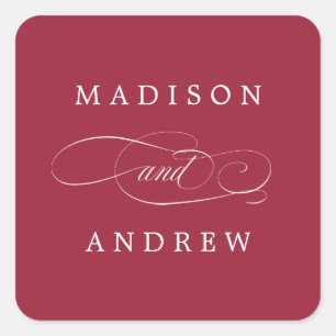 Beloved   Personalised Wedding Stickers