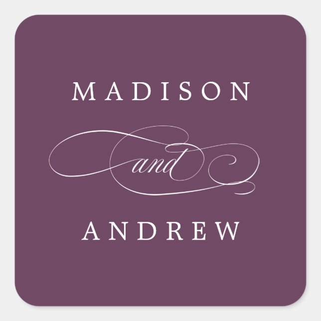 Beloved | Personalised Wedding Stickers (Front)