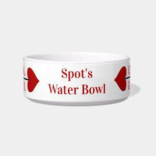 Beloved Pet's  Water Dish Cupid Arrow 