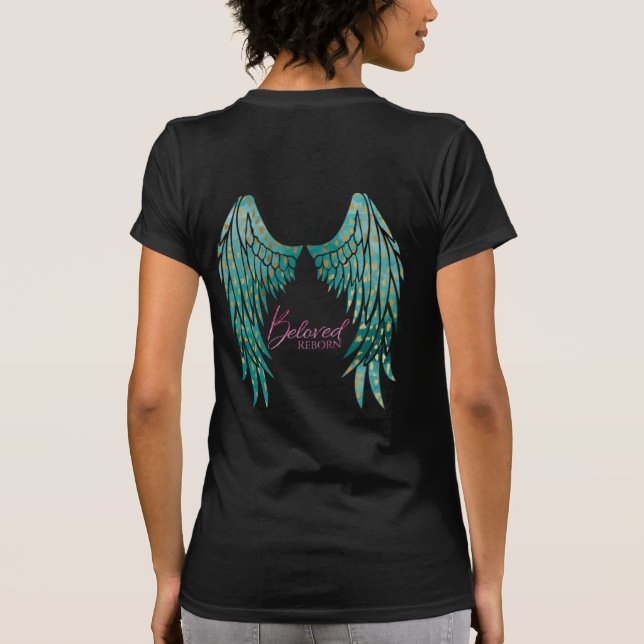 Beloved Reborn Psalm 91:11 Angel Scripture Bible T-Shirt (Back)