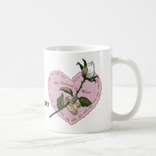 Beloved Rose heart mugs