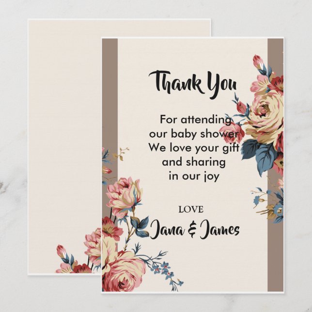 beloved thank you invitation (Front/Back)