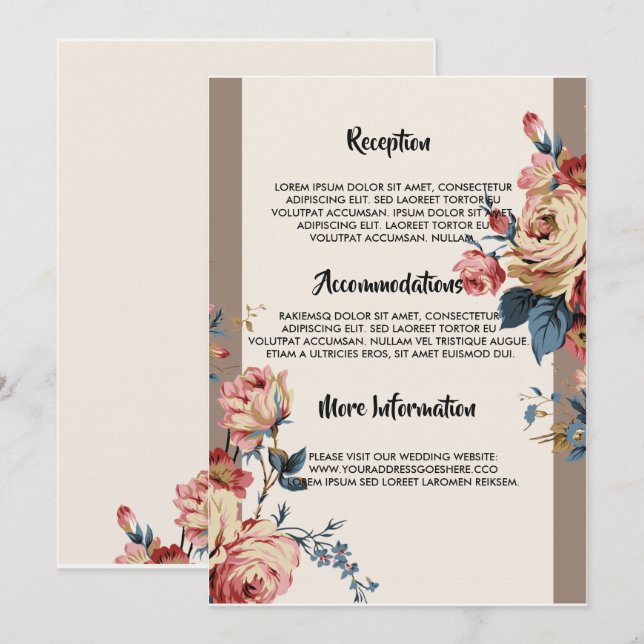 beloved wedding program invitation (Front/Back)