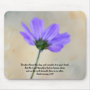 Below a Flower Faith Deuteronomy Bible Verse Mouse Mat