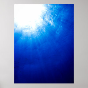Below beneath blue deep dive poster