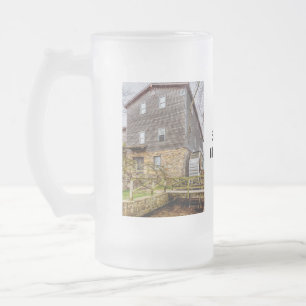 Below Edwards Mill Frosted Glass Beer Mug