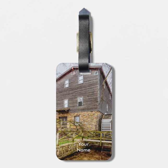 Below Edwards Mill Luggage Tag (Back Vertical)