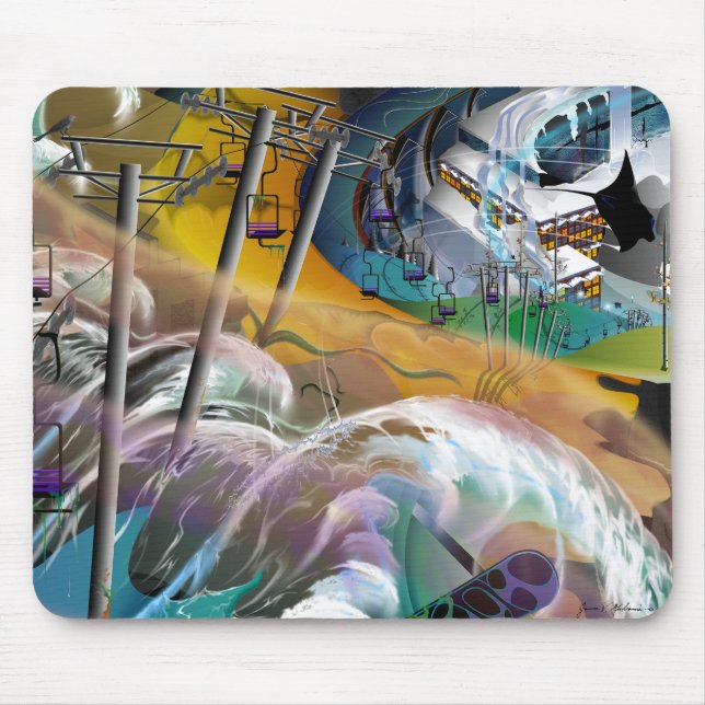 'Below Ski Level' Mouse Pad (Front)