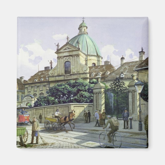 Below the Belvedere Palace in Vienna Magnet (Front)