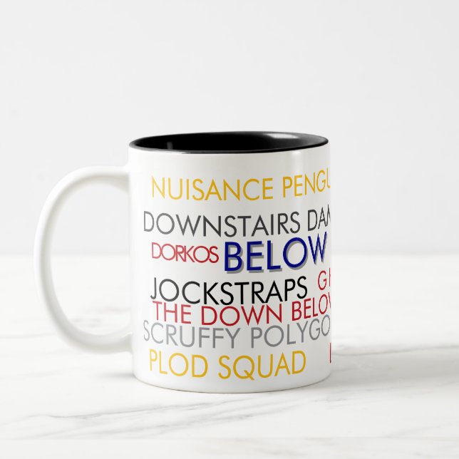 Below The Line Two-Tone Coffee Mug (Left)