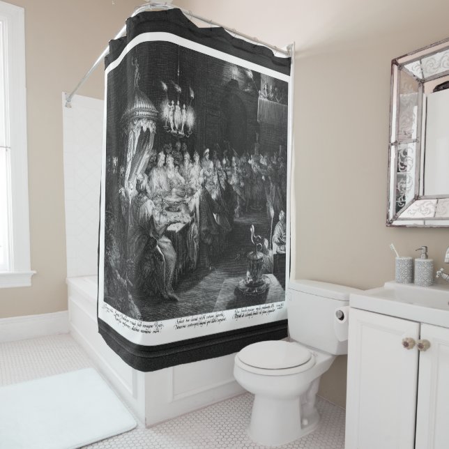 Belshazzar's Feast by Engraver Jan Muller Shower Curtain (In Situ)