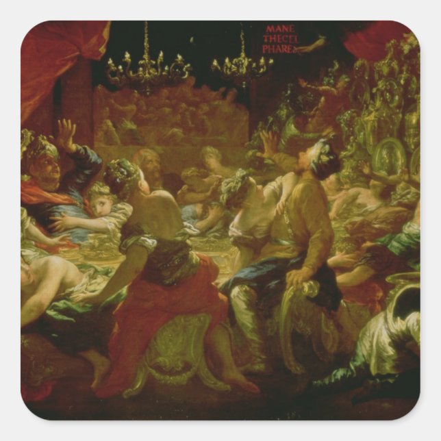 Belshazzar's Feast Square Sticker (Front)