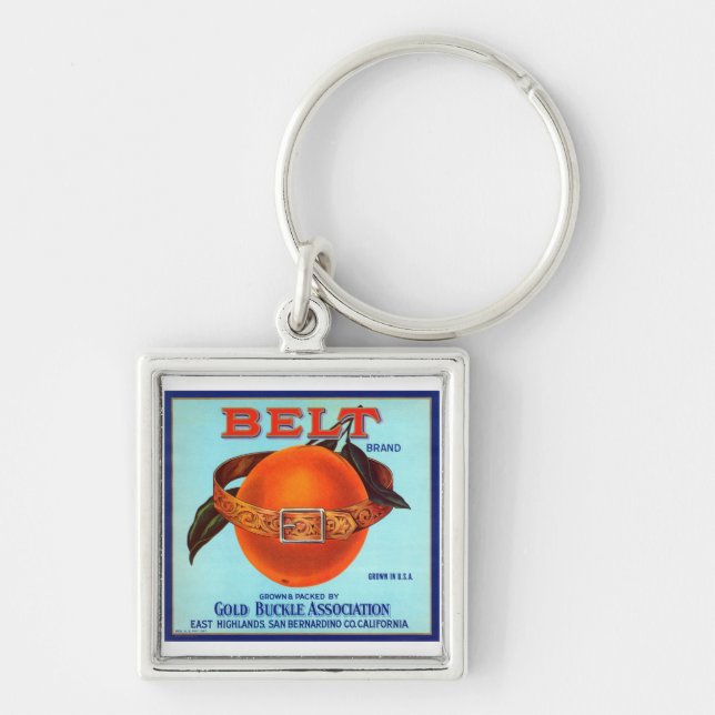 Belt Brand California Oranges Key Ring (Front)