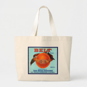 Belt Brand California Oranges Large Tote Bag