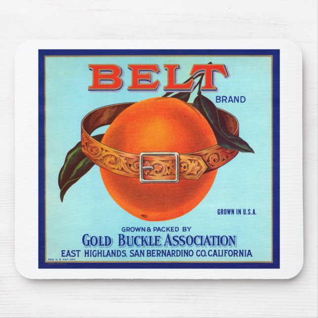 Belt Brand California Oranges Mouse Mat (Front)