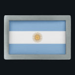 Belt Buckle with Flag of Argentina<br><div class="desc">Add a touch of Argentina pride to your wardrobe with our exclusive belt buckle featuring the flag of Argentina! Crafted with meticulous attention to detail, this belt buckle is more than just a functional accessory; it’s a celebration of Argentina’s heritage and cultural pride. The elegant design prominently displays the iconic...</div>