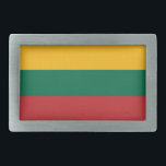 Belt Buckle with Flag of Lithuania<br><div class="desc">Add a bold statement of Lithuanian pride to your wardrobe with this exclusive belt buckle featuring the flag of Lithuania! Crafted with precision, this belt buckle proudly displays the vibrant colours of Lithuania’s national flag—yellow, green, and red. The dynamic design makes this accessory not only a functional item but also...</div>