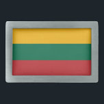 Belt Buckle with Flag of Lithuania<br><div class="desc">Add a bold statement of Lithuanian pride to your wardrobe with this exclusive belt buckle featuring the flag of Lithuania! Crafted with precision, this belt buckle proudly displays the vibrant colours of Lithuania’s national flag—yellow, green, and red. The dynamic design makes this accessory not only a functional item but also...</div>
