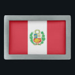 Belt Buckle with Flag of Peru<br><div class="desc">Add a unique touch to your outfit with our eye-catching belt buckle featuring the flag of Peru! This belt buckle is more than just a functional accessory; it’s a bold statement of Peruvian pride. The vibrant design prominently displays the iconic Peruvian flag, making it a standout piece that showcases your...</div>