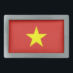 Belt Buckle with Flag of Vietnam<br><div class="desc">Add a touch of Vietnamese pride to your wardrobe with our exclusive belt buckle featuring the flag of Vietnam! This stylish accessory proudly showcases the vibrant design of the Vietnamese flag. The buckle prominently displays the red background with a large yellow star in the centre, symbolising the unity of the...</div>