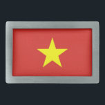 Belt Buckle with Flag of Vietnam<br><div class="desc">Add a touch of Vietnamese pride to your wardrobe with our exclusive belt buckle featuring the flag of Vietnam! This stylish accessory proudly showcases the vibrant design of the Vietnamese flag. The buckle prominently displays the red background with a large yellow star in the centre, symbolising the unity of the...</div>