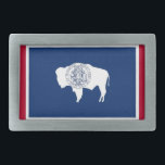 Belt Buckle with Flag of Wyoming State<br><div class="desc">Elegant Belt Buckle with Flag of Wyoming. United States of America. This product its customisable.</div>