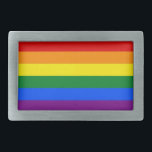 Belt Buckle with LGBT Rainbow Pride Flag<br><div class="desc">Show your support for diversity and equality with our bold belt buckle featuring the iconic rainbow flag of LGBT! Designed to celebrate inclusivity and pride, this belt buckle prominently displays the vibrant colours of the LGBT flag. The flag's six stripes symbolise the values of life, healing, sunlight, nature, serenity, and...</div>