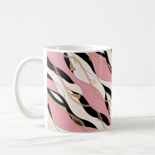 belt chains gold illustration pattern seamless tex coffee mug