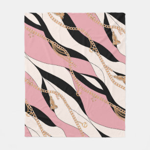 belt chains gold illustration pattern seamless tex fleece blanket