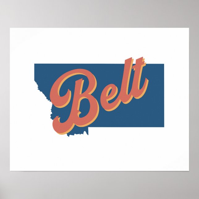 Belt, Montana state print (Front)