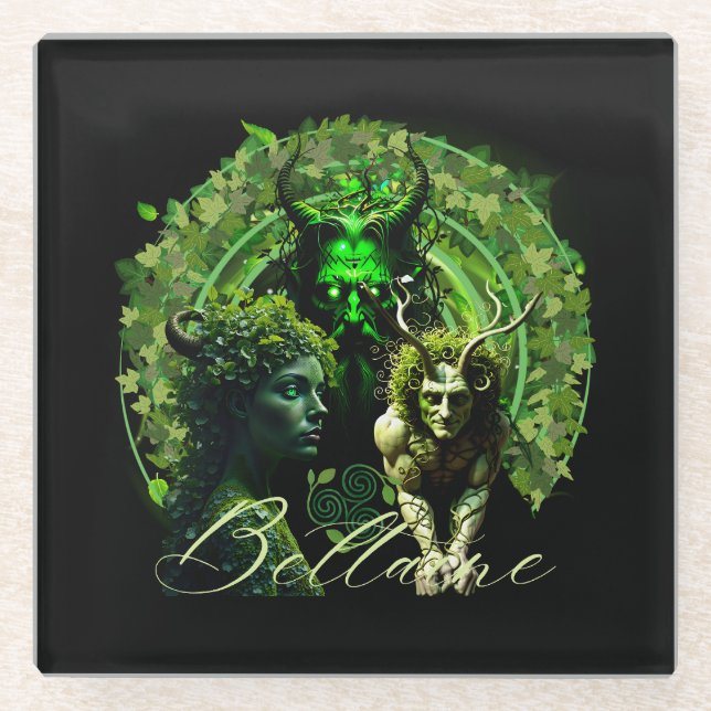 Beltaine Glass Coaster (Front)