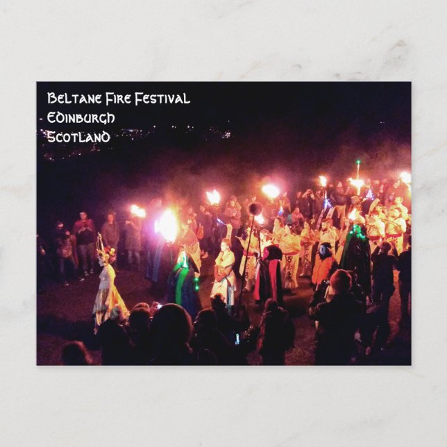 Beltane Fire Festival Procession of the May Queen Postcard (Front)