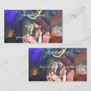 Beltane horned God and Goddess Business Card