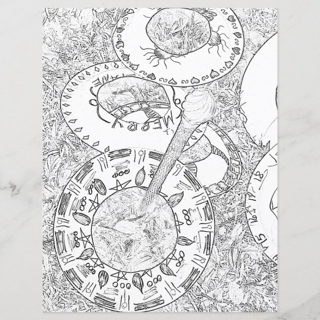 Beltane Priapic Wand Toss Game Wicca Colouring Pag (Front)