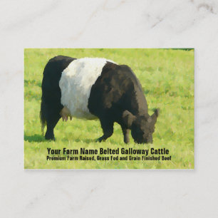 Belted Galloway Cattle Farm or Ranch Supply Business Card
