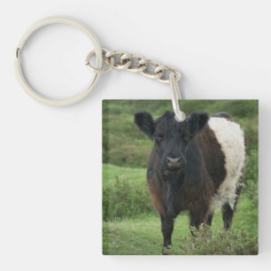 Belted Galloway Cow Key Ring