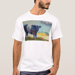 Belted galloway cow on dartmoor painting T-Shirt