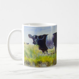 Belted Galloway Cow Painting Coffee Mug