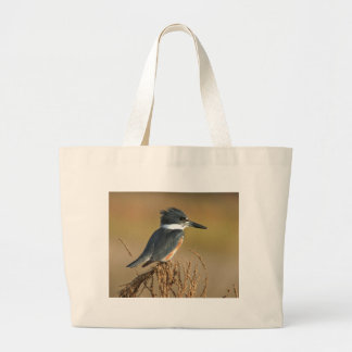 Belted Kingfisher Large Tote Bag